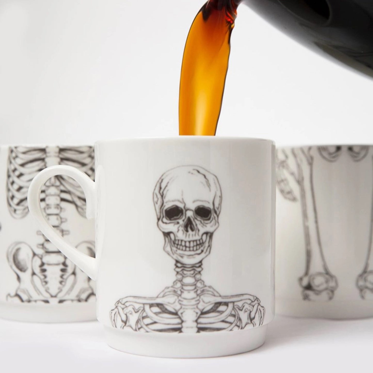 Stacking Skeleton Mug Set (Stoneware)