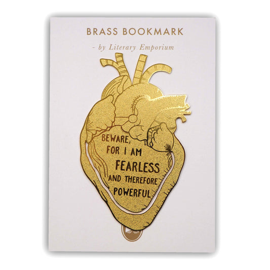 Brass Bookmark Human Heart or Skull