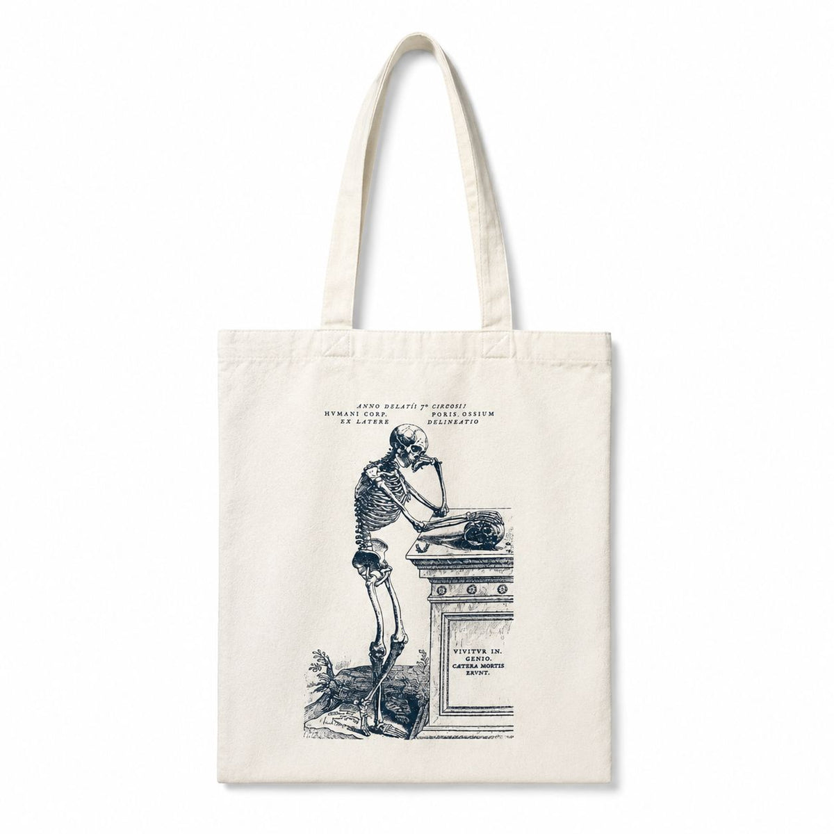 Skeleton & Logo Cotton Shopper