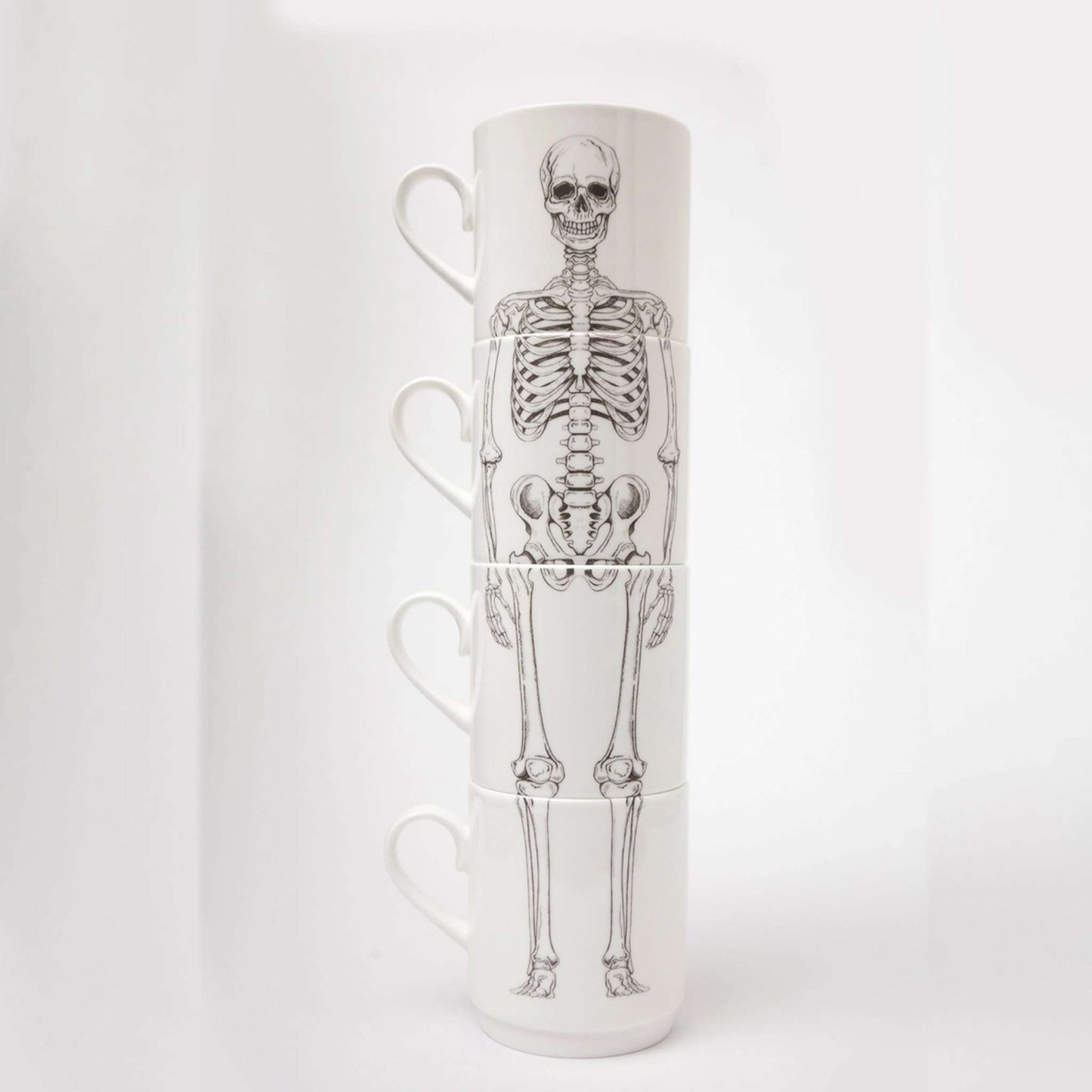 Stacking Skeleton Mug Set (Stoneware)