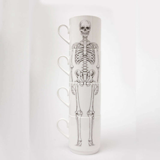 Stacking Skeleton Mug Set (Stoneware)